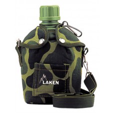 Фляга Laken 2121 Pluma пластик в брезентовом чехле 1л кмф