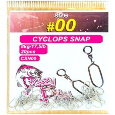 Карабин Crazy Fish Cyclops snap №0 Карабин Crazy Fish Cyclops snap №0