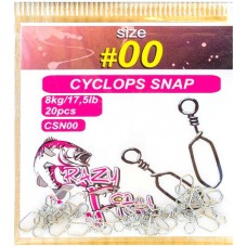 Карабин Crazy Fish Cyclops snap №000 Карабин Crazy Fish Cyclops snap №000