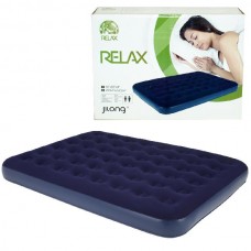 Кровать Relax Flocked air bed queen 203х152х22 синий Кровать Relax Flocked air bed queen 203х152х22 синий