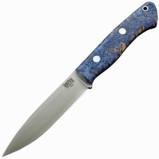Нож Bark River Aurora Blue Maple Burl фикс. клинок сталь A2