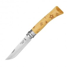 Нож Opinel 7VRI складной самшит 8см звезды