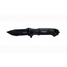 Нож Umarex Walther Black Tac насечки складной сталь 440А Нож Umarex Walther Black Tac насечки складной сталь 440А