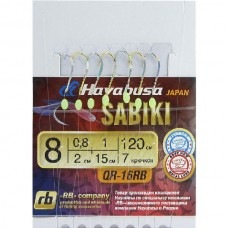 Оснастка Hayabusa морская сабики QR-16RB №7-0,8-1,5 голографический крючок 7кр Оснастка Hayabusa морская сабики QR-16RB №7-0,8-1,5 голографический крючок 7кр
