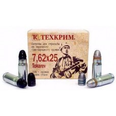 Патрон 7,62х25 Техкрим Tokarev FMJ Патрон 7,62х25 Техкрим Tokarev FMJ