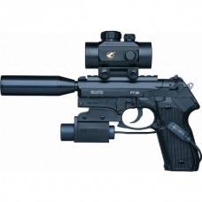 Пистолет Gamo PT-80 Tactical фонарь прицел глушитель Пистолет Gamo PT-80 Tactical фонарь прицел глушитель