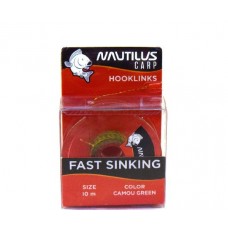 Поводковый материал Nautilus Fast sinking 15lb 10м camou green