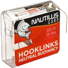 Поводковый материал Nautilus Neutral buoyancy 20м 15Ib mud brown