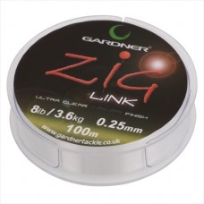 Поводочный материал Gardner Zig link clear 100м 8lb 0,25мм