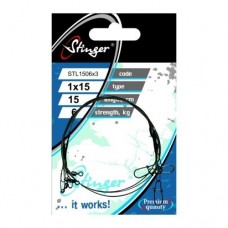 Поводок Stinger Титан 15см 6кг 2шт Поводок Stinger Титан 15см 6кг 2шт