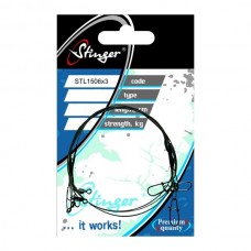 Поводок Stinger Титан 25см 12кг 2шт Поводок Stinger Титан 25см 12кг 2шт