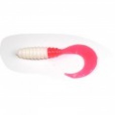 Приманка Manns твистер Hard nose curl tail grub 3" white firetail 1/25 Приманка Manns твистер Hard nose curl tail grub 3" white firetail 1/25