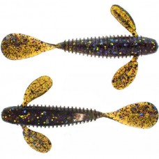 Приманка Ouzo виброхвост Goby 10,1см 26 black gold flake 6шт Приманка Ouzo виброхвост Goby 10,1см 26 black gold flake 6шт