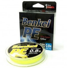 Шнур Benkei Yellow №0,8 4,0кг 120м Шнур Benkei Yellow №0,8 4,0кг 120м