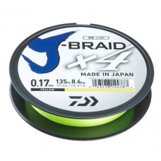 Шнур Daiwa J-Braid X4 0,17мм 135м Yellow Шнур Daiwa J-Braid X4 0,17мм 135м Yellow