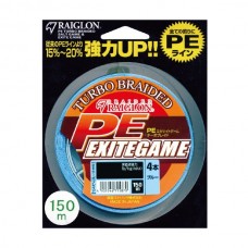 Шнур Raiglon PE Exitegame 4 braid fluo yellow 150м 1,5/0,205мм