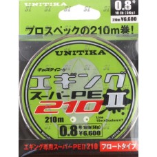 Шнур Unitika Castline enging super PE II 210м 0,165мм 7кг Шнур Unitika Castline enging super PE II 210м 0,165мм 7кг