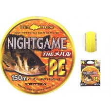 Шнур Unitika Nightgame the mebaru PE 150м 0,128мм 3кг Шнур Unitika Nightgame the mebaru PE 150м 0,128мм 3кг
