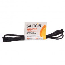 Шнурки Salton черные 70см тонкие с пропиткой Шнурки Salton черные 70см тонкие с пропиткой