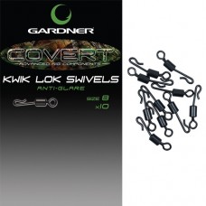 Вертлюг с быстросъемом Gardner Covert kwik lok swivels anti glare №8 Вертлюг с быстросъемом Gardner Covert kwik lok swivels anti glare №8